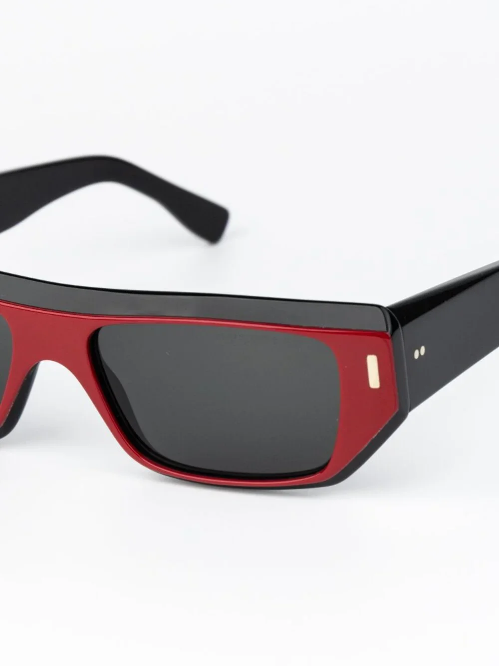 Cutler and Gross Men Sunglasses Black Red Rectangle CGSN1367 003 NEW AUTHENTIC